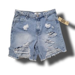 Madden NYC Junior's Destructed Dad Shorts NWT 9
